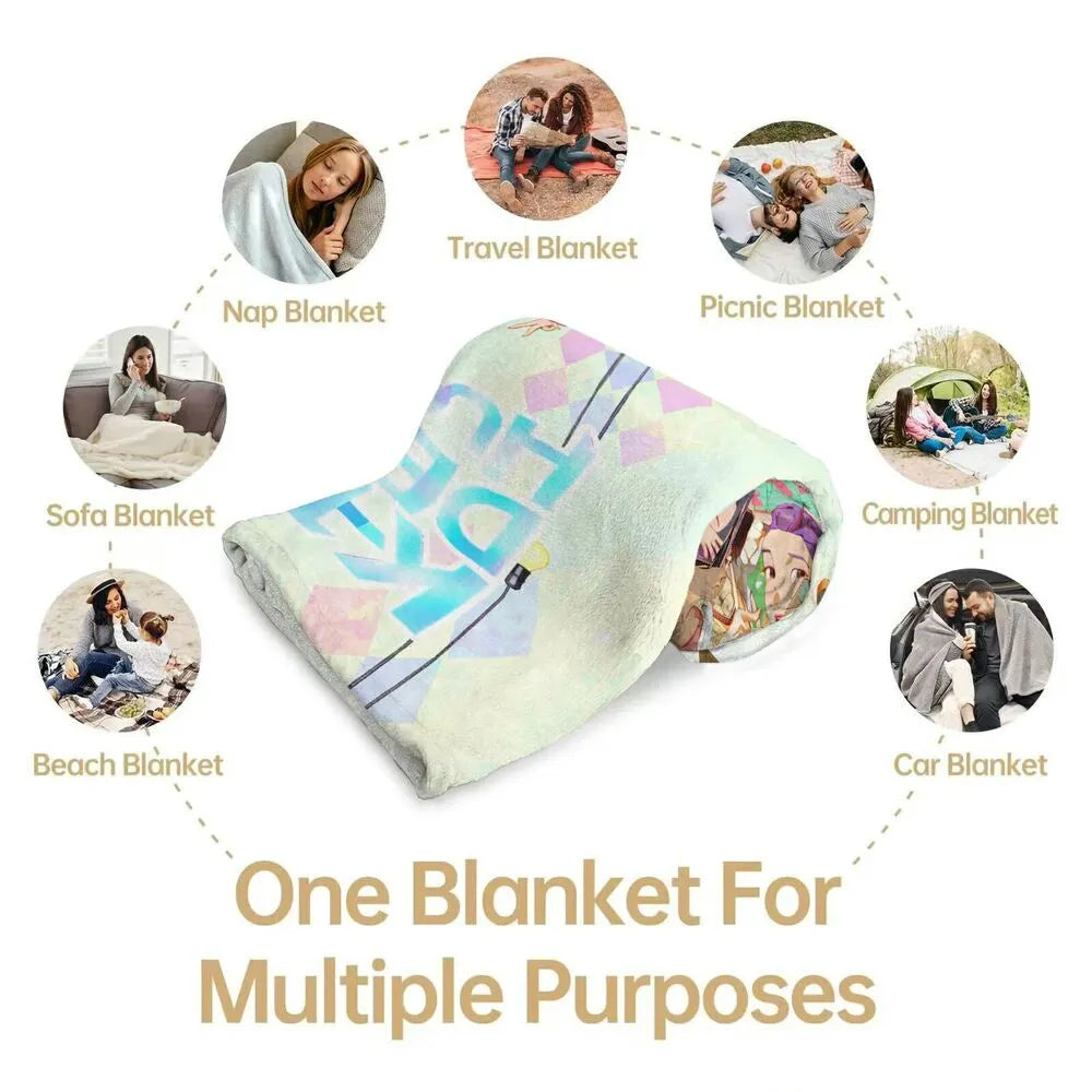 K-POP Demon Hunters Anime Characters Multipurpose Throw Blanket