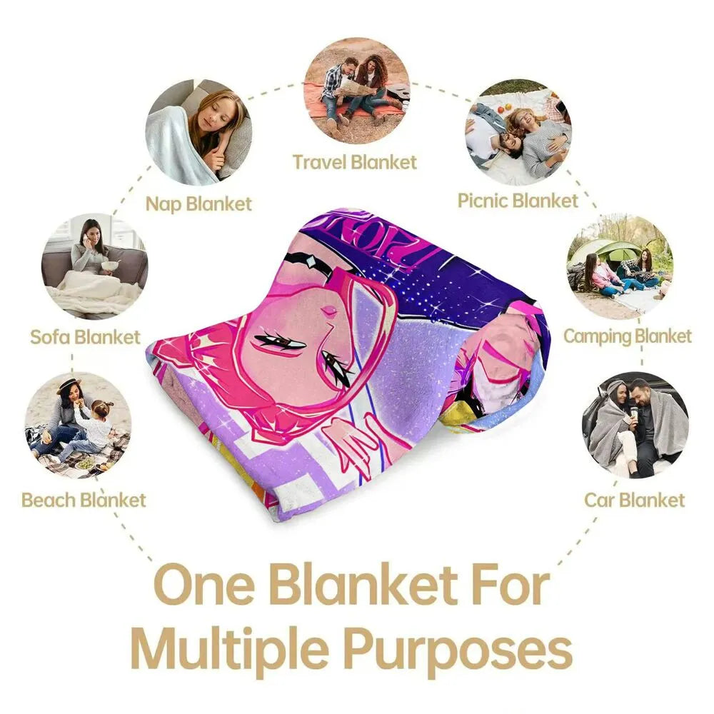 K-POP Demon Hunters Anime Characters Multipurpose Throw Blanket