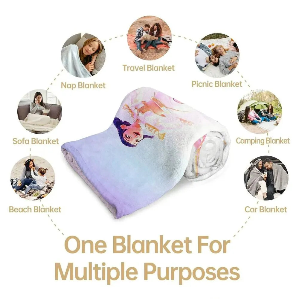 K-POP Demon Hunters Anime Characters Multipurpose Throw Blanket