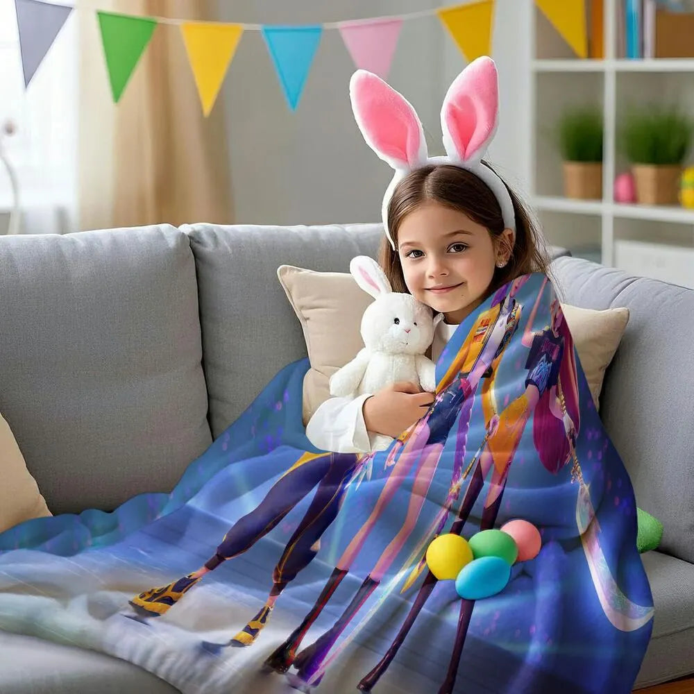 K-POP Demon Hunters Anime Characters Multipurpose Throw Blanket