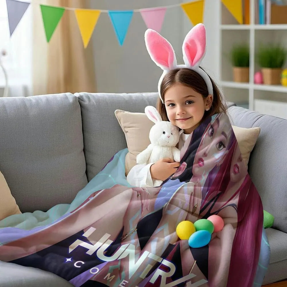 K-POP Demon Hunters Anime Characters Multipurpose Throw Blanket