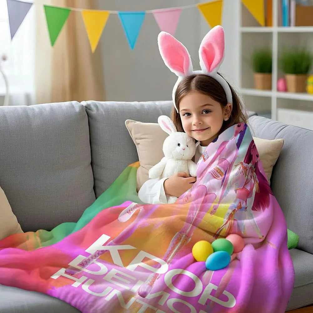 K-POP Demon Hunters Anime Characters Multipurpose Throw Blanket