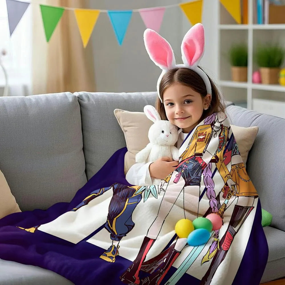 K-POP Demon Hunters Anime Characters Multipurpose Throw Blanket