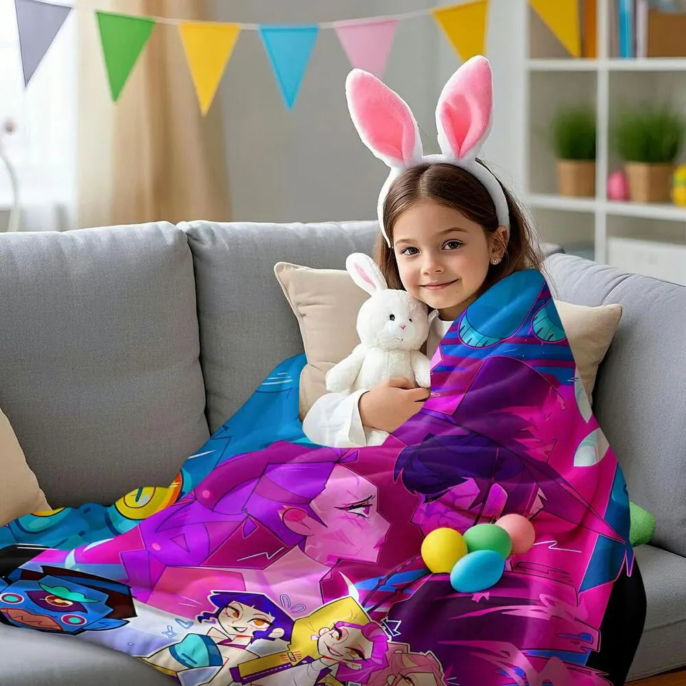 K-POP Demon Hunters Anime Characters Multipurpose Throw Blanket