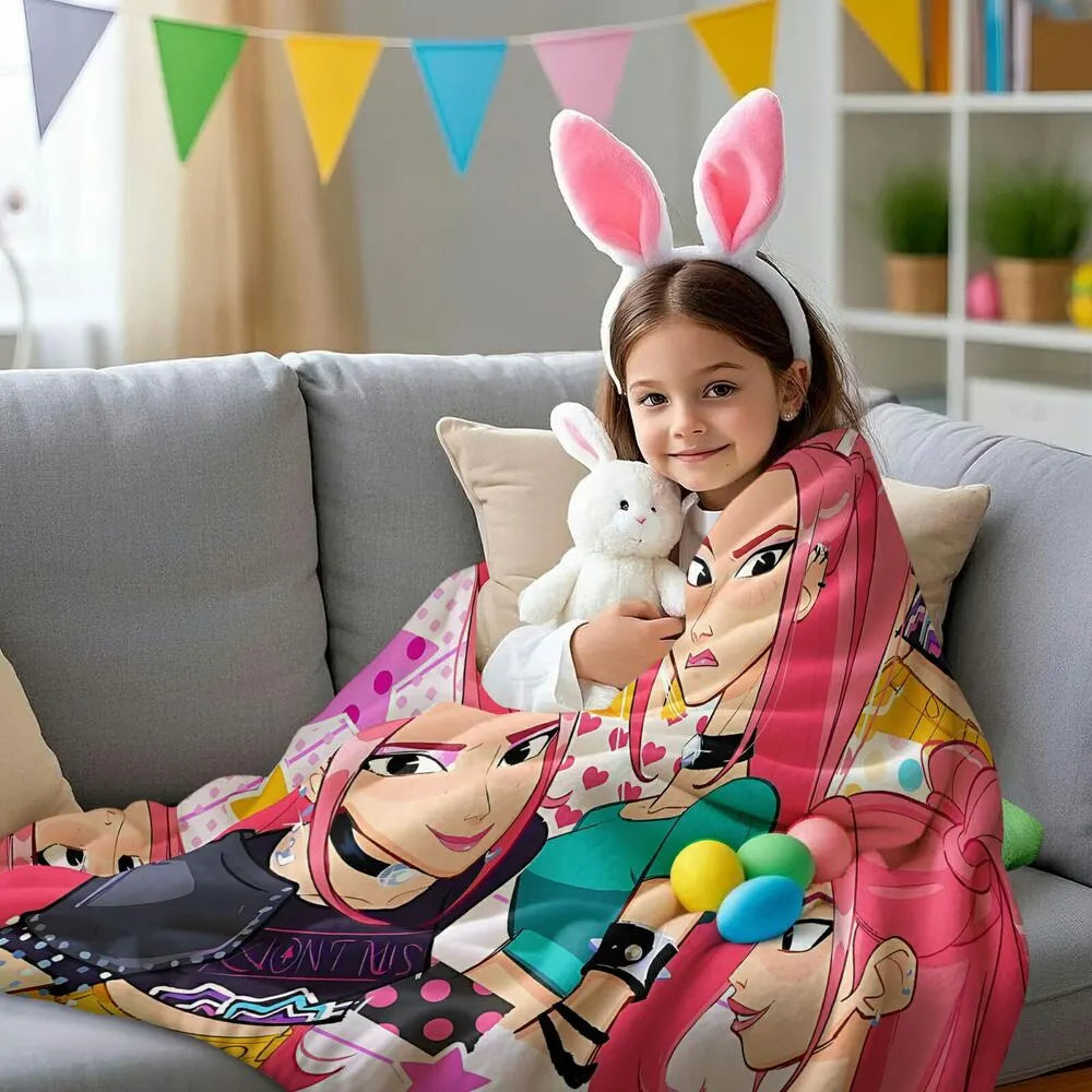 K-POP Demon Hunters Anime Characters Multipurpose Throw Blanket