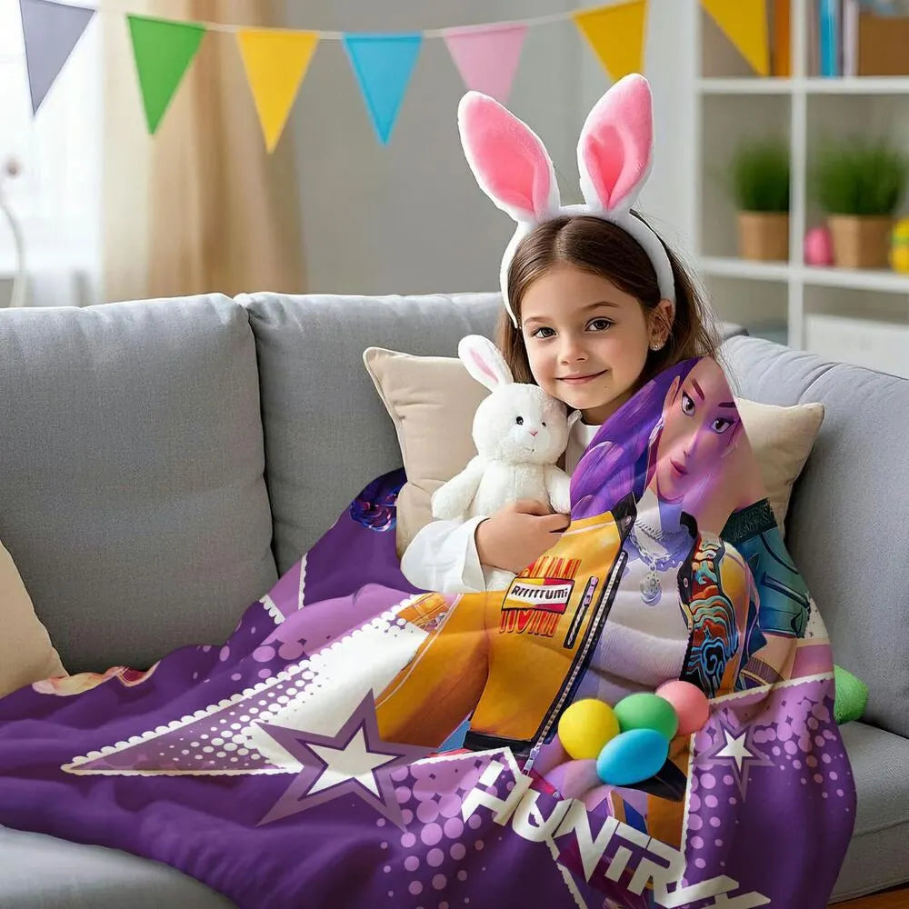 K-POP Demon Hunters Anime Characters Multipurpose Throw Blanket