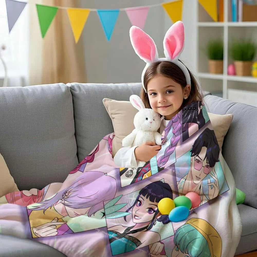 K-POP Demon Hunters Anime Characters Multipurpose Throw Blanket