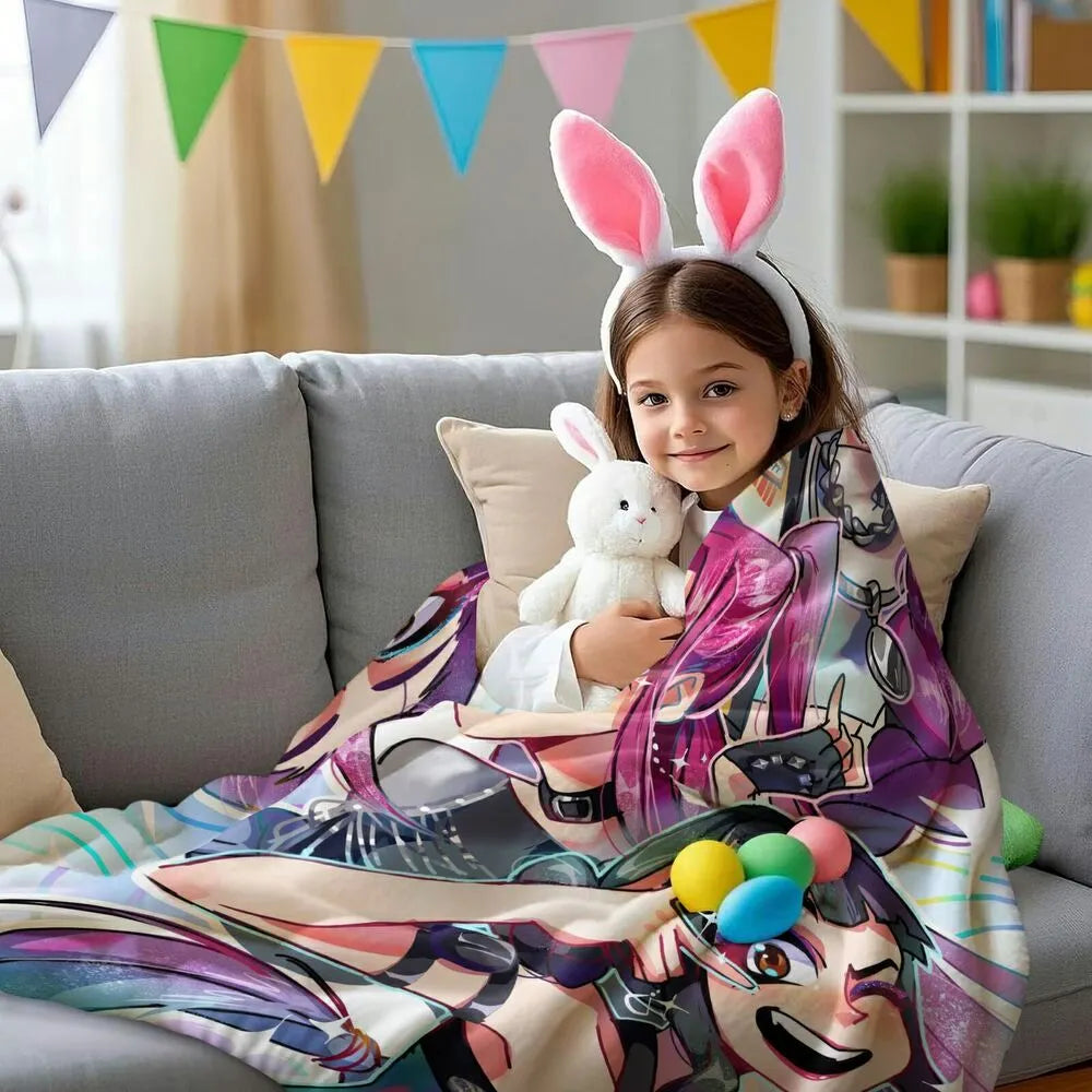 K-POP Demon Hunters Anime Characters Multipurpose Throw Blanket