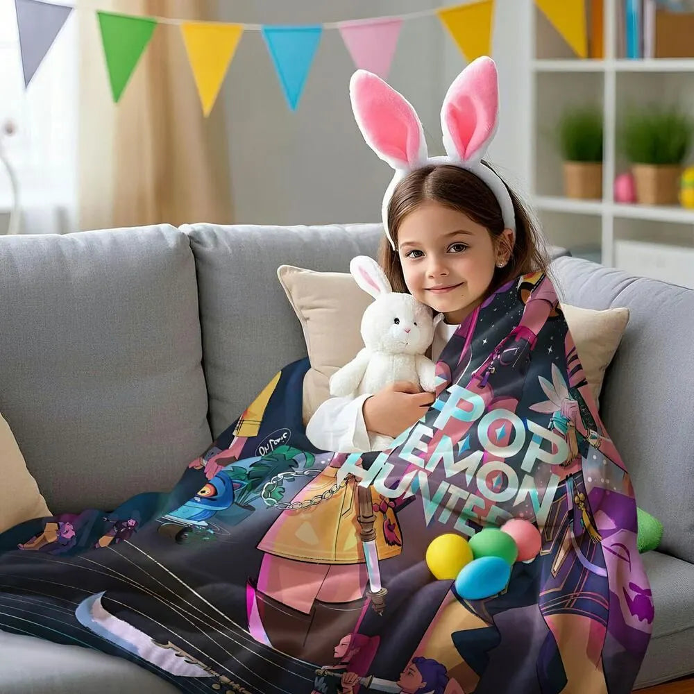 K-POP Demon Hunters Anime Characters Multipurpose Throw Blanket