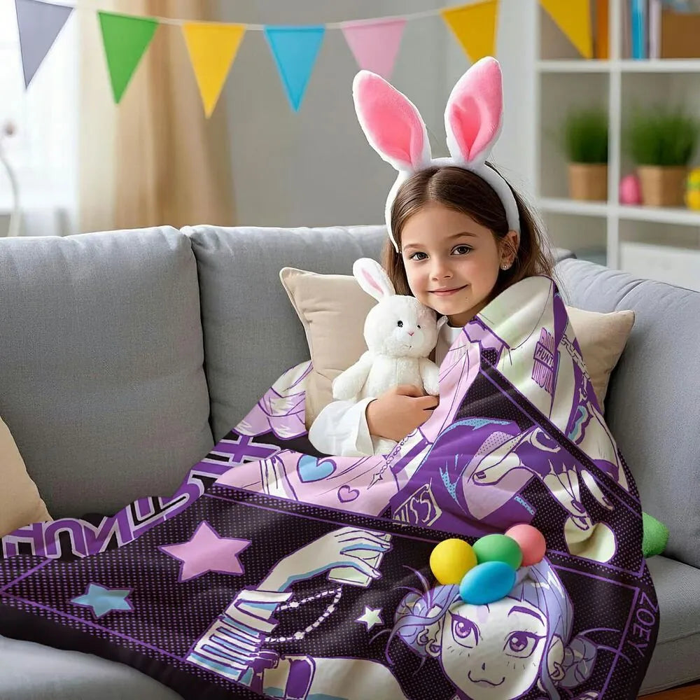 K-POP Demon Hunters Anime Characters Multipurpose Throw Blanket