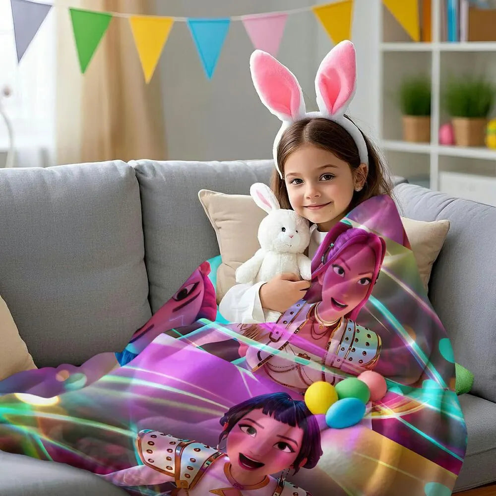 K-POP Demon Hunters Anime Characters Multipurpose Throw Blanket