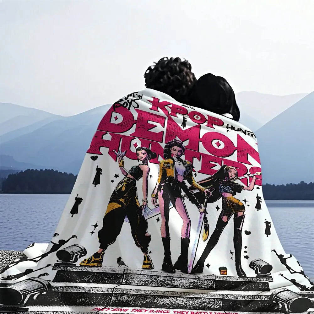 K-POP Demon Hunters Anime Characters Multipurpose Throw Blanket