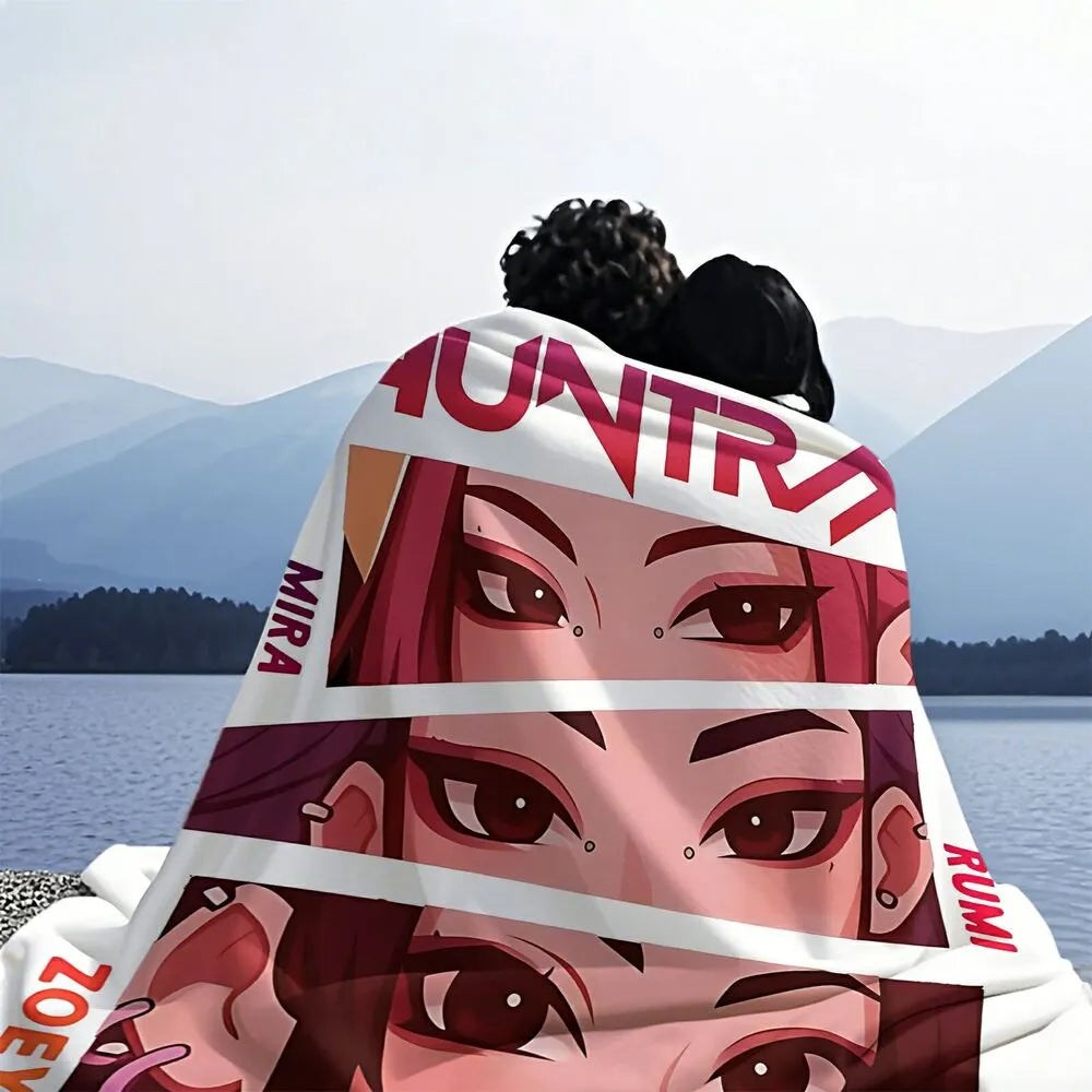 K-POP Demon Hunters Anime Characters Multipurpose Throw Blanket