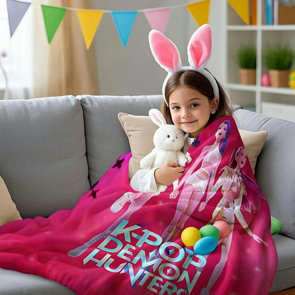 K-POP Demon Hunters Anime Characters Multipurpose Throw Blanket