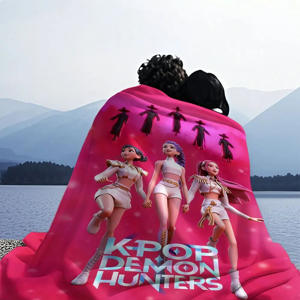 K-POP Demon Hunters Anime Characters Multipurpose Throw Blanket