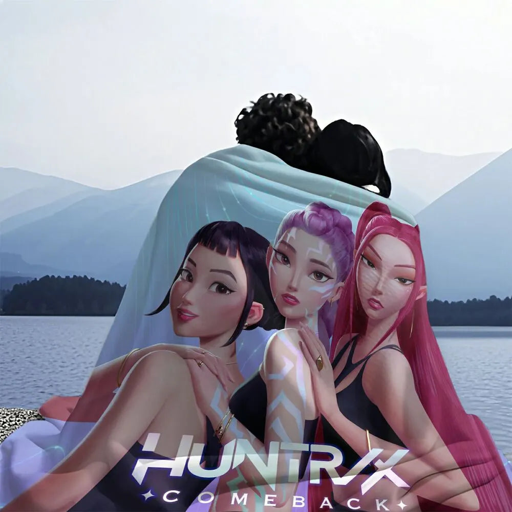 K-POP Demon Hunters Anime Characters Multipurpose Throw Blanket