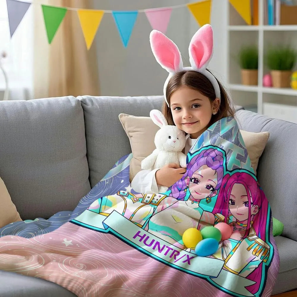 K-POP Demon Hunters Anime Characters Multipurpose Throw Blanket