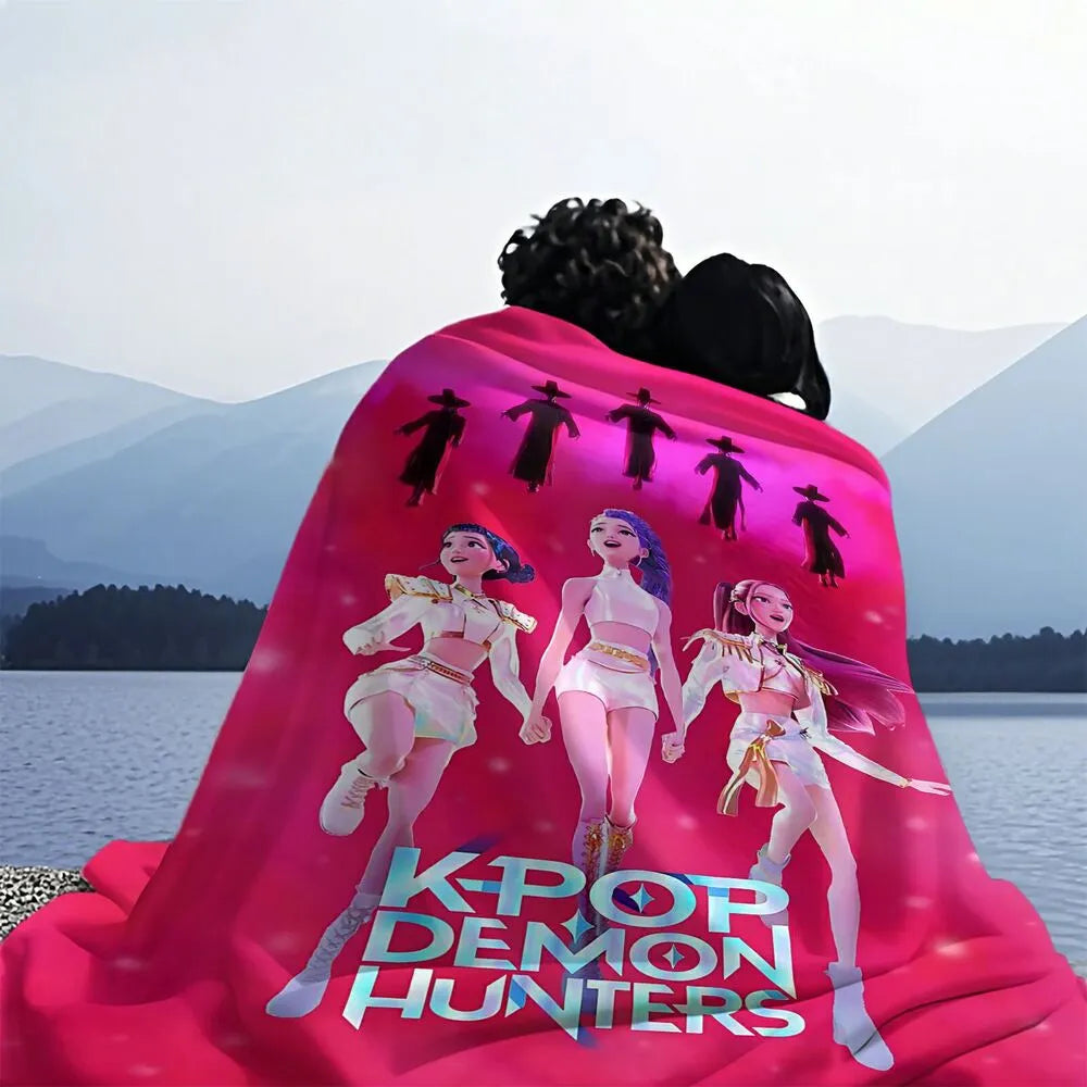 K-POP Demon Hunters Anime Characters Multipurpose Throw Blanket