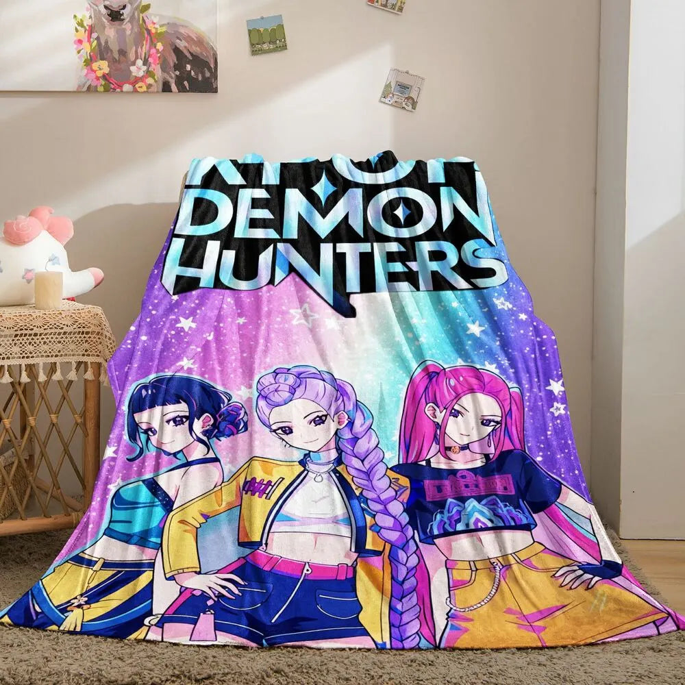 K-POP Demon Hunters Anime Characters Multipurpose Throw Blanket