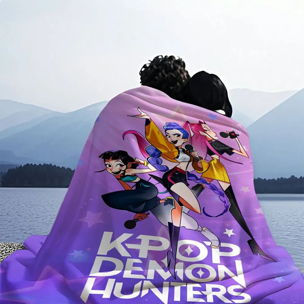 K-POP Demon Hunters Anime Characters Multipurpose Throw Blanket