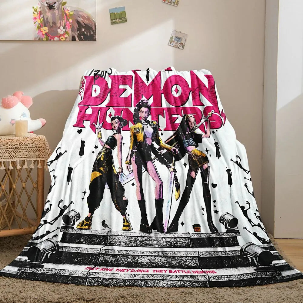 K-POP Demon Hunters Anime Characters Multipurpose Throw Blanket