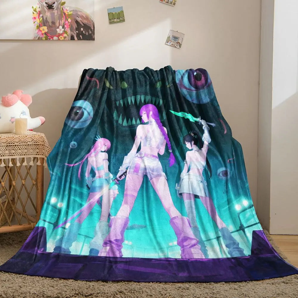 K-POP Demon Hunters Anime Characters Multipurpose Throw Blanket
