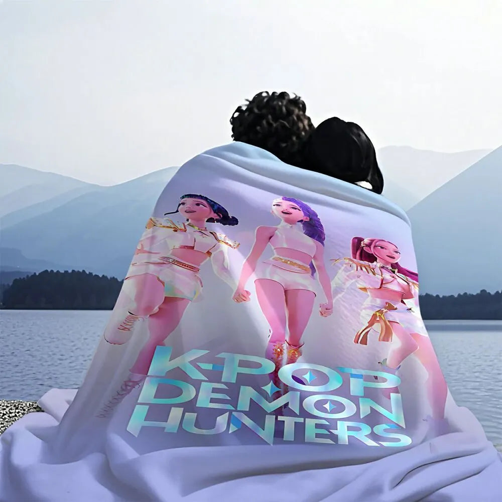 K-POP Demon Hunters Anime Characters Multipurpose Throw Blanket