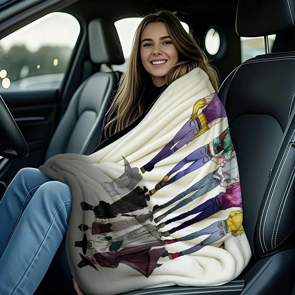 K-POP Demon Hunters Anime Characters Reversible Multipurpose Throw Blanket