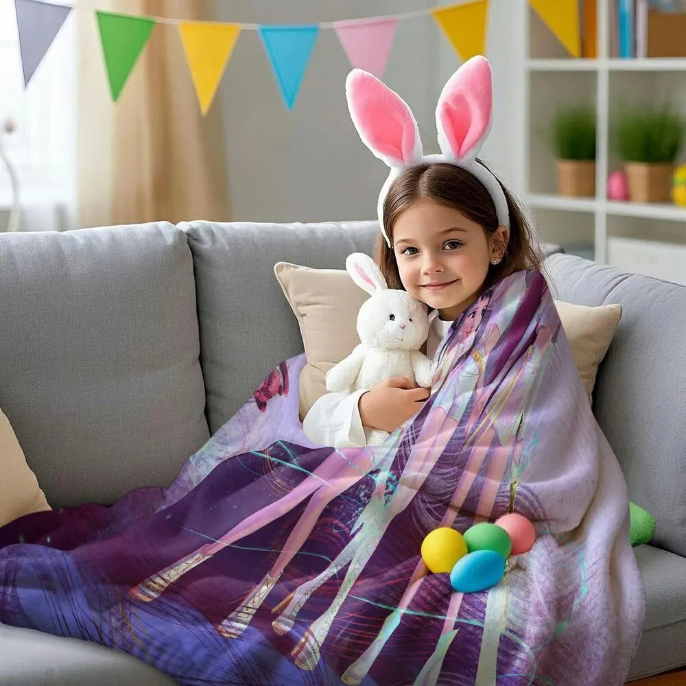 K-POP Demon Hunters Anime Characters Super-Soft Plush Throw Blanket