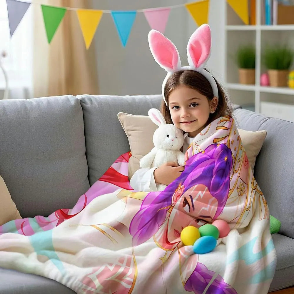 K-POP Demon Hunters Cartoon Characters Multipurpose Throw Blanket