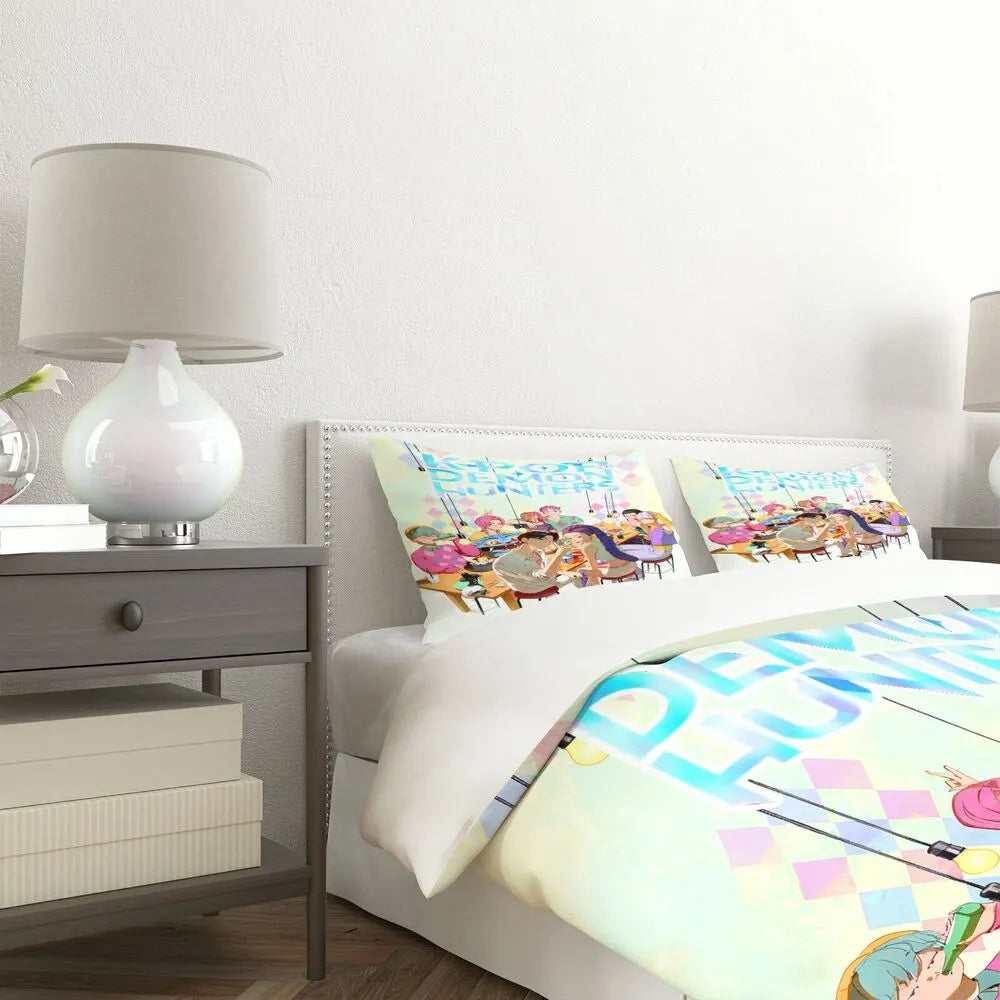K-POP Demon Hunters Casual Dining Anime Group Bedding Set