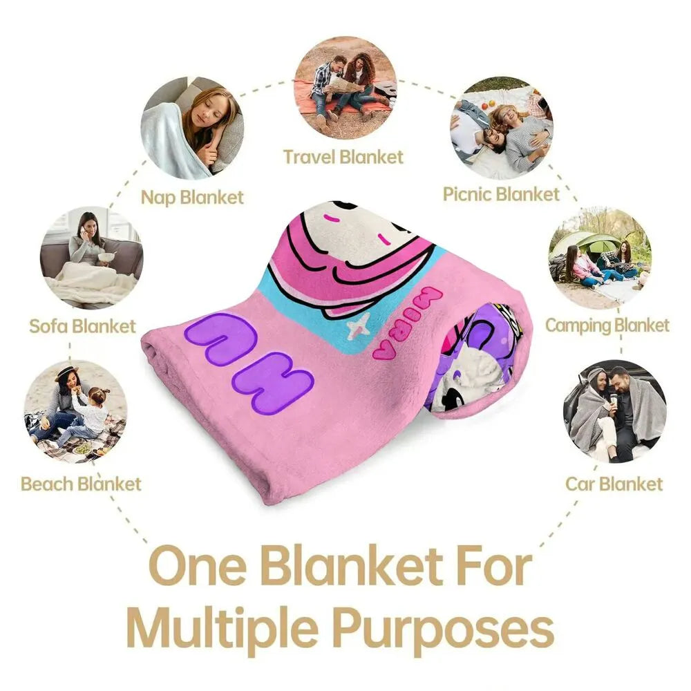 K-POP Demon Hunters Chibi Characters Multipurpose Throw Blanket