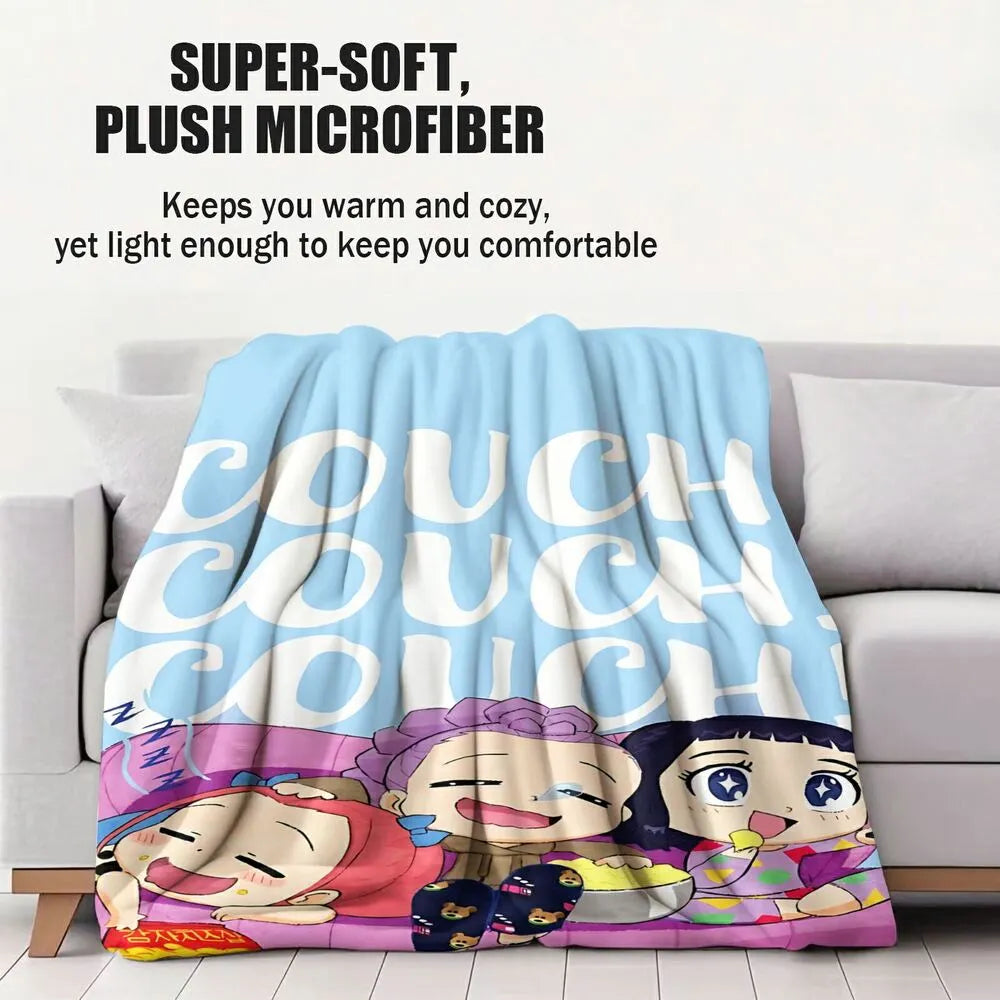 K-POP Demon Hunters Chibi Characters Multipurpose Throw Blanket