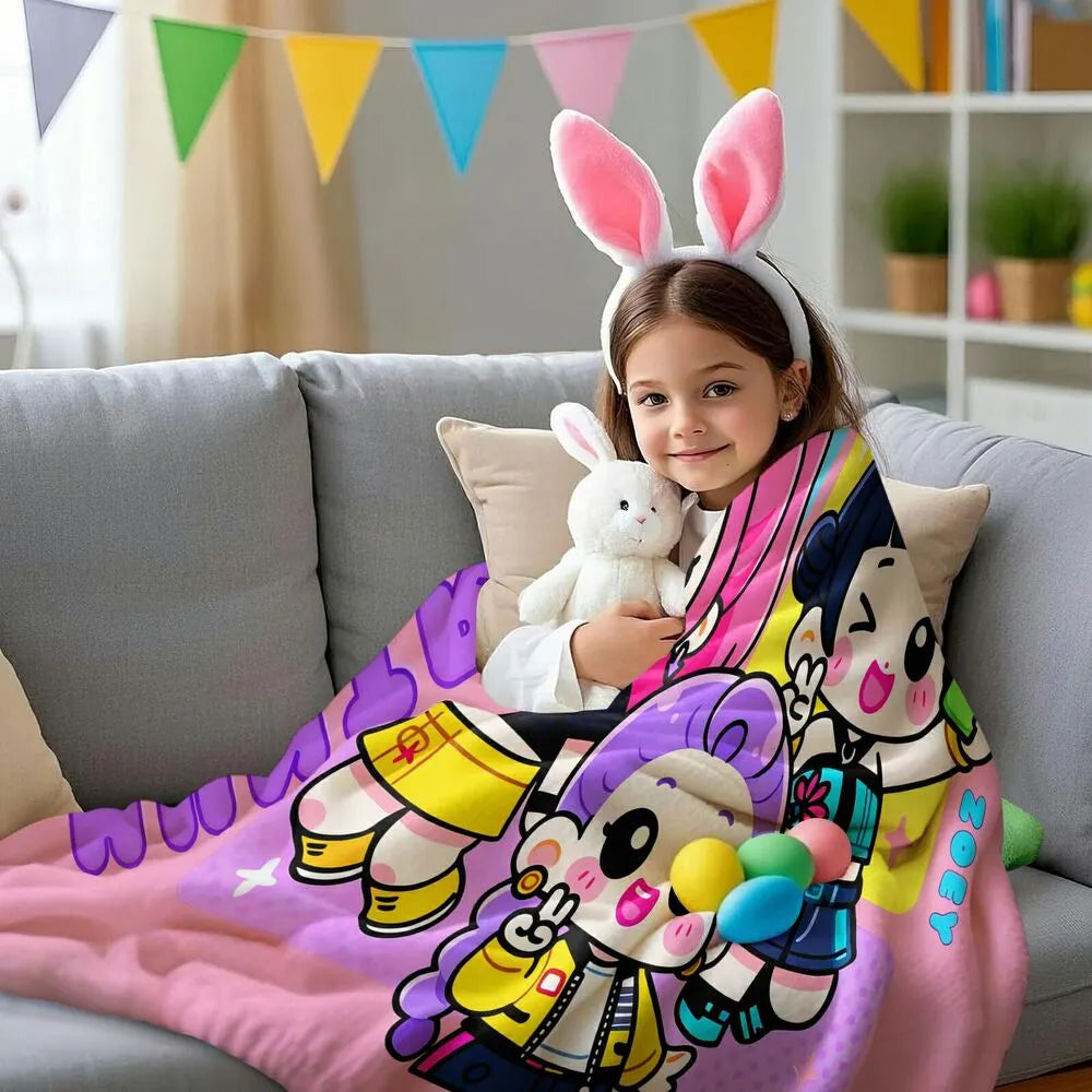 K-POP Demon Hunters Chibi Characters Multipurpose Throw Blanket