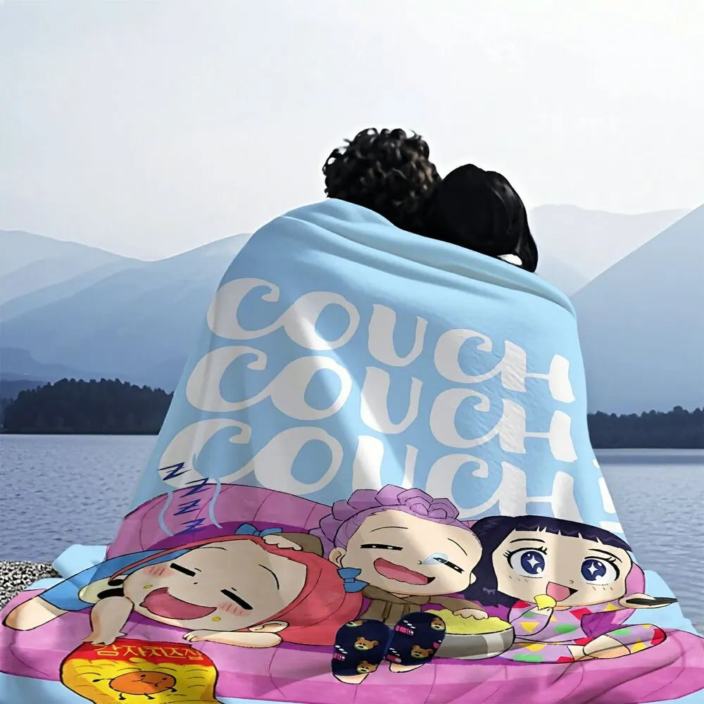 K-POP Demon Hunters Chibi Characters Multipurpose Throw Blanket