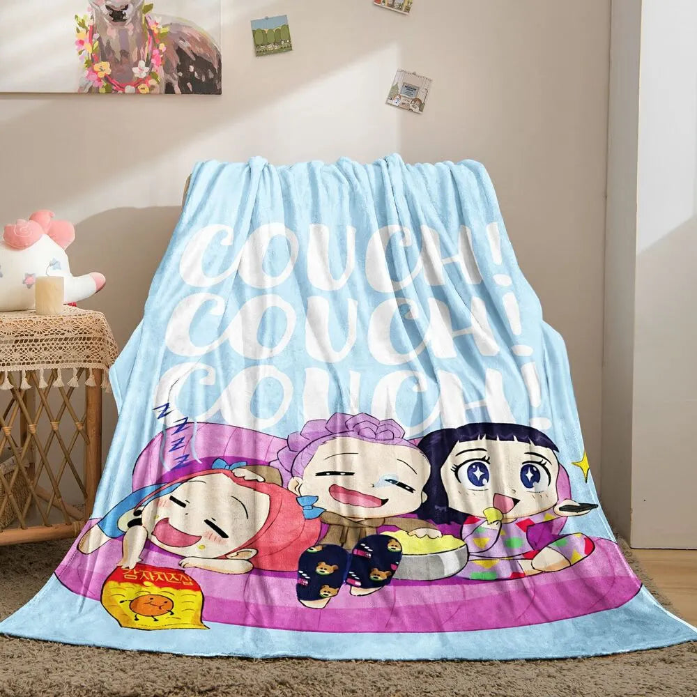 K-POP Demon Hunters Chibi Characters Multipurpose Throw Blanket