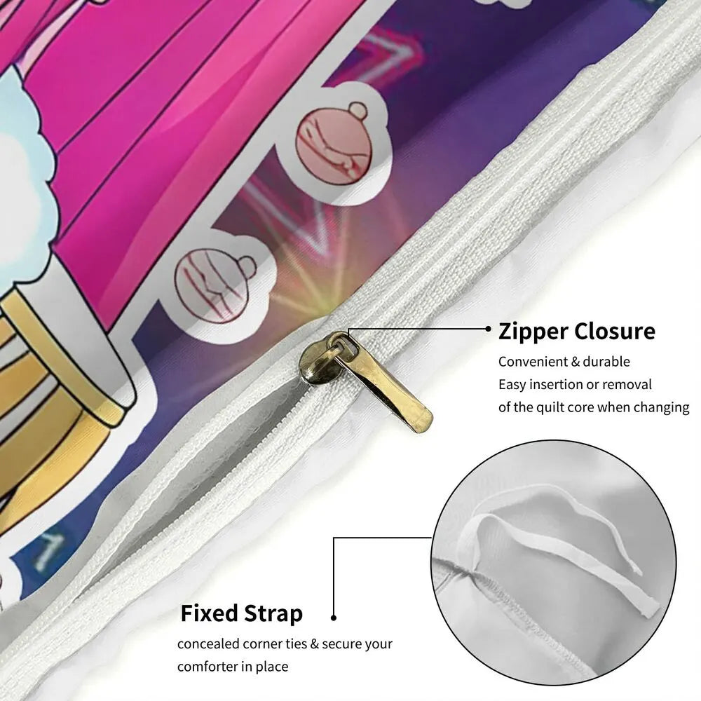 K-POP Demon Hunters Christmas Themed Anime Girl Group Bedding Set