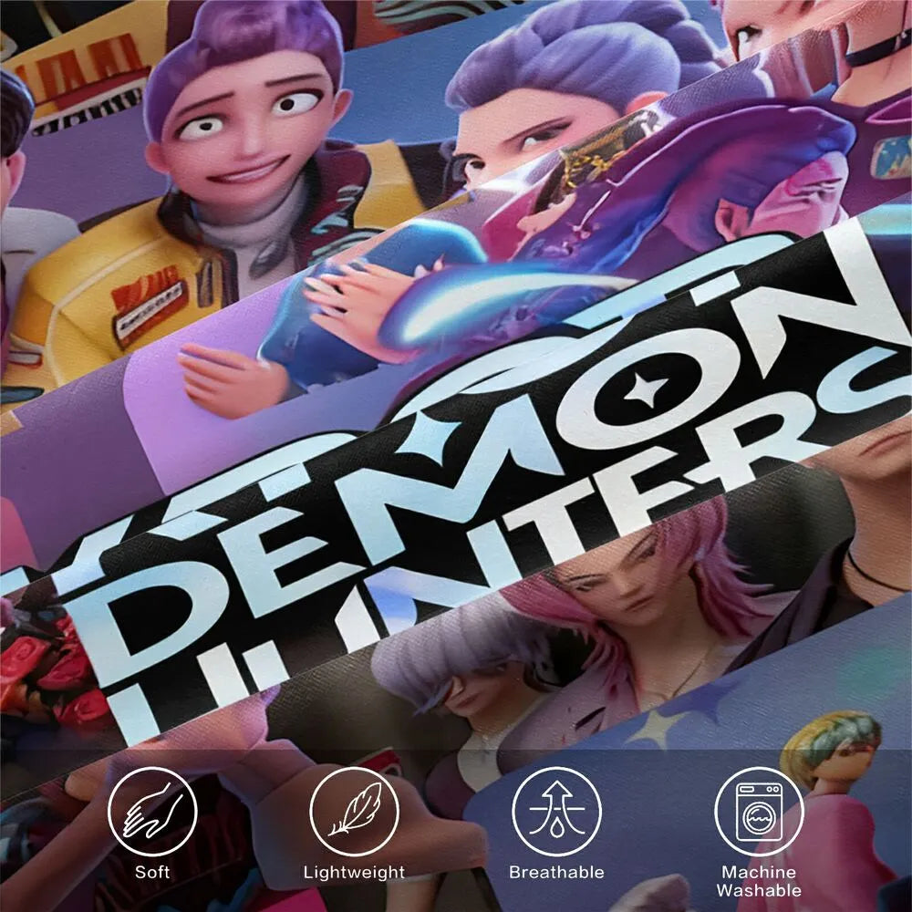 K-POP Demon Hunters Collage Anime Group Bedding Set