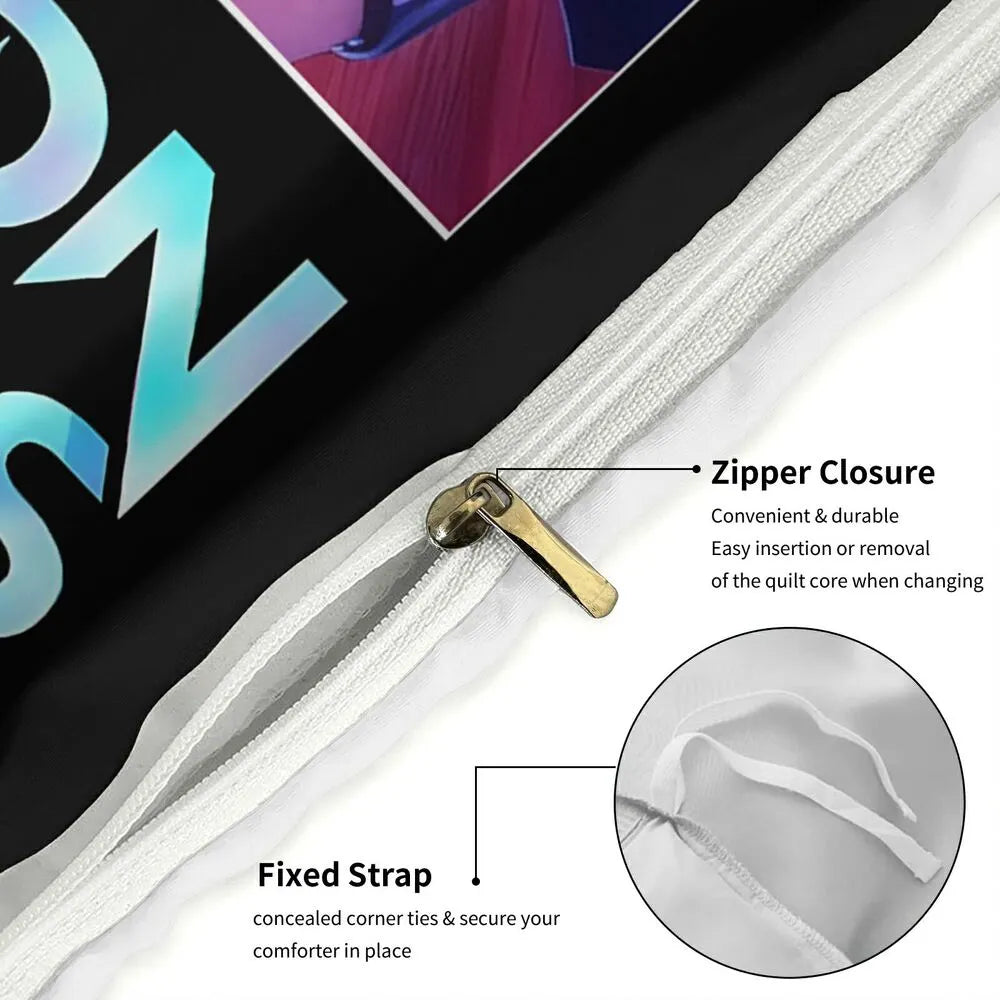 K-POP Demon Hunters Colorful Anime Group Bedding Set