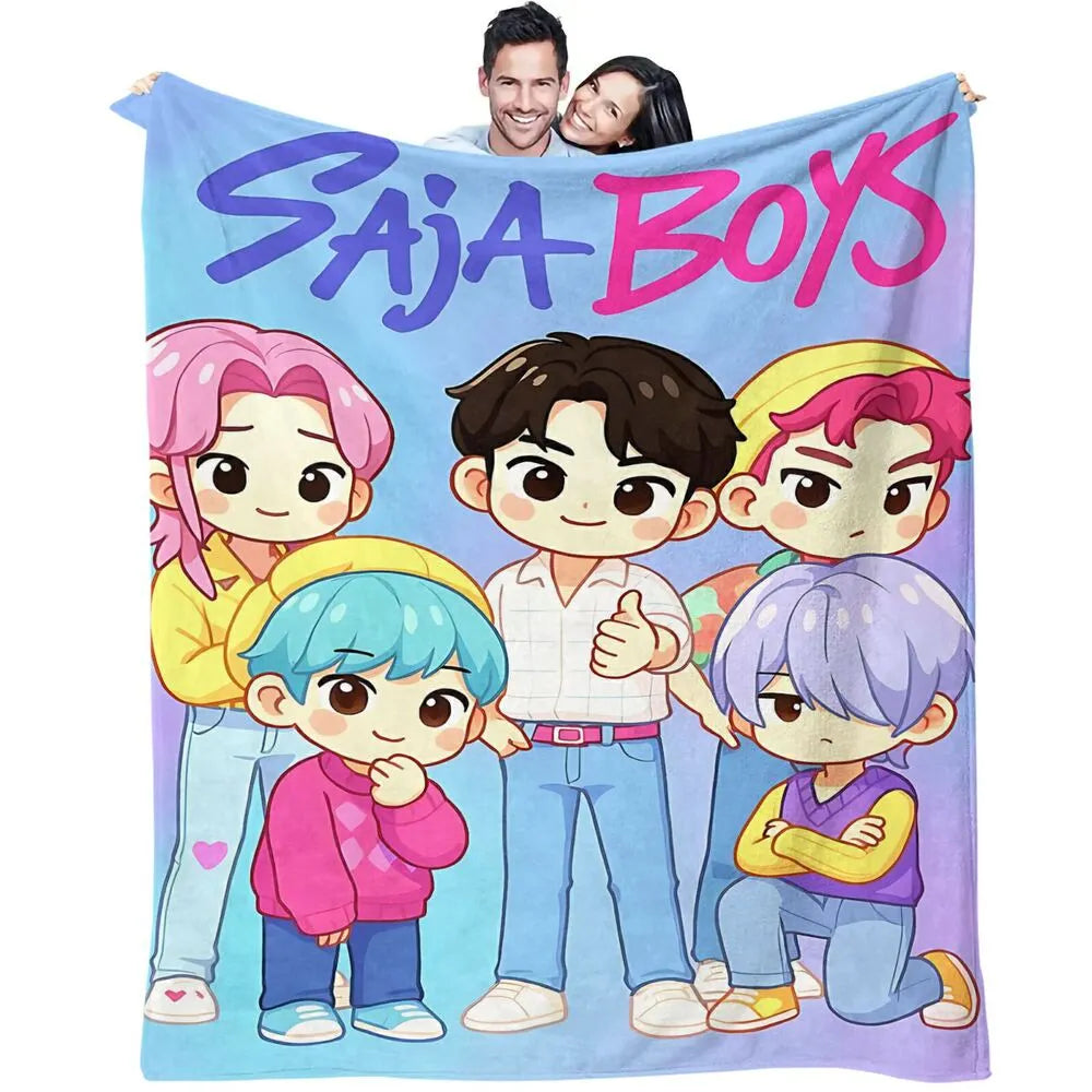 K-POP Demon Hunters Cute Anime Characters Multipurpose Throw Blanket