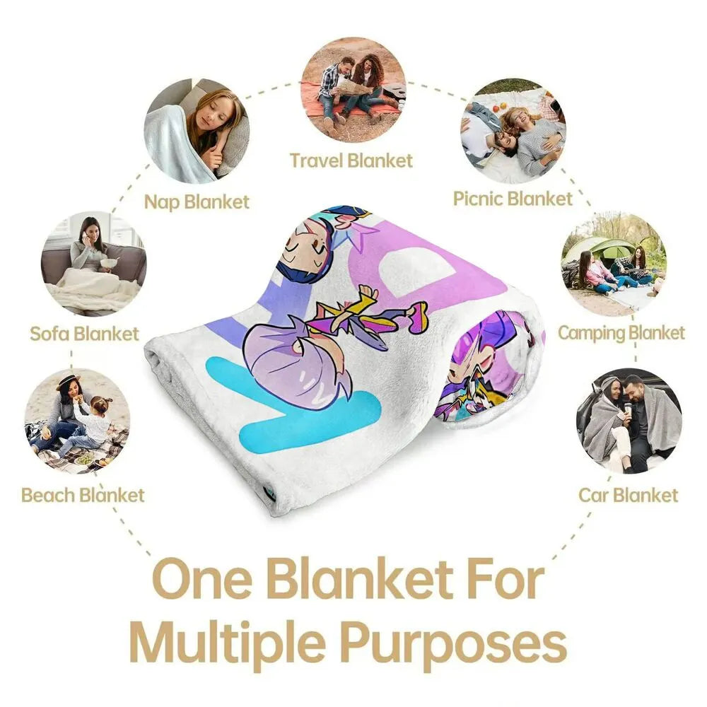 K-POP Demon Hunters Cute Anime Characters Multipurpose Throw Blanket