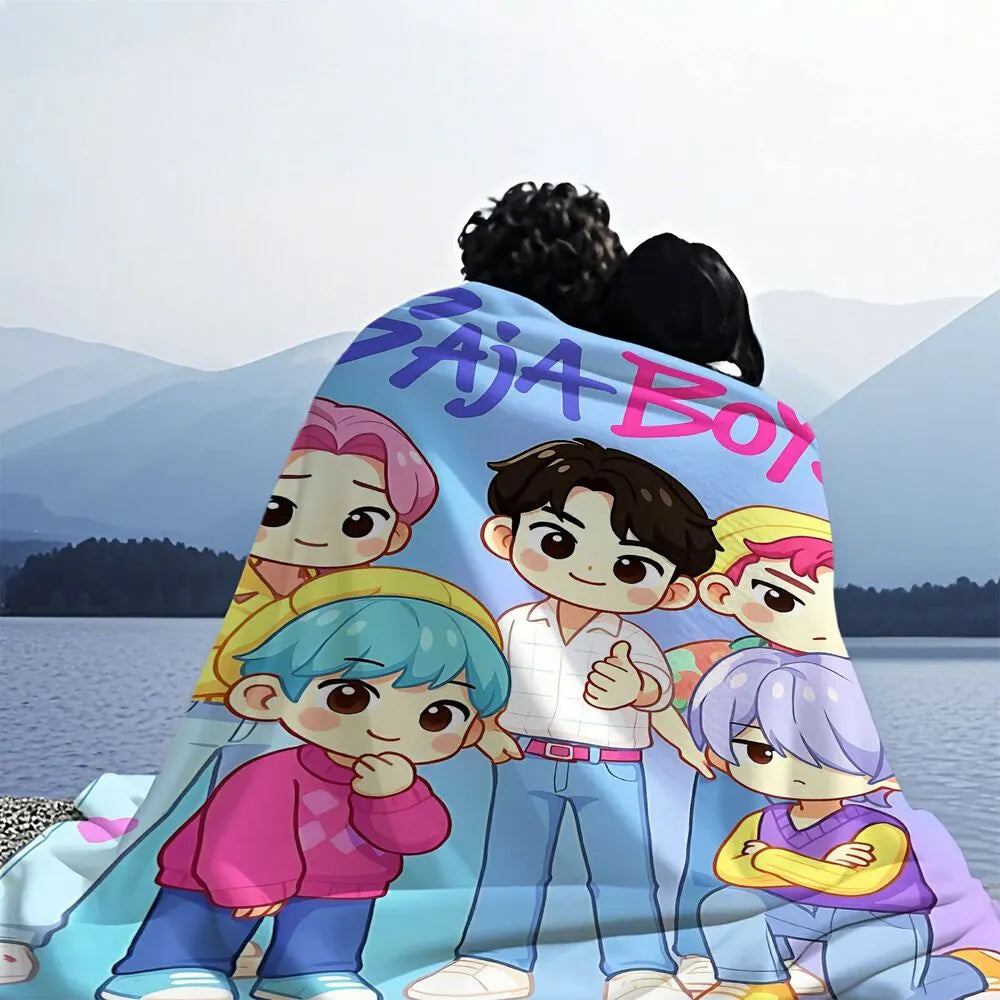 K-POP Demon Hunters Cute Anime Characters Multipurpose Throw Blanket