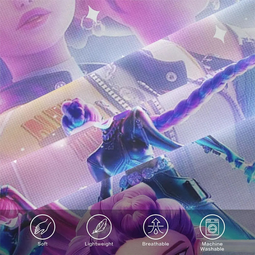 K-POP Demon Hunters Fantasy Anime Girl Group Bedding Set