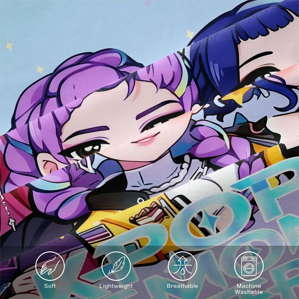 K-POP Demon Hunters Girl Group Anime Bedding Set