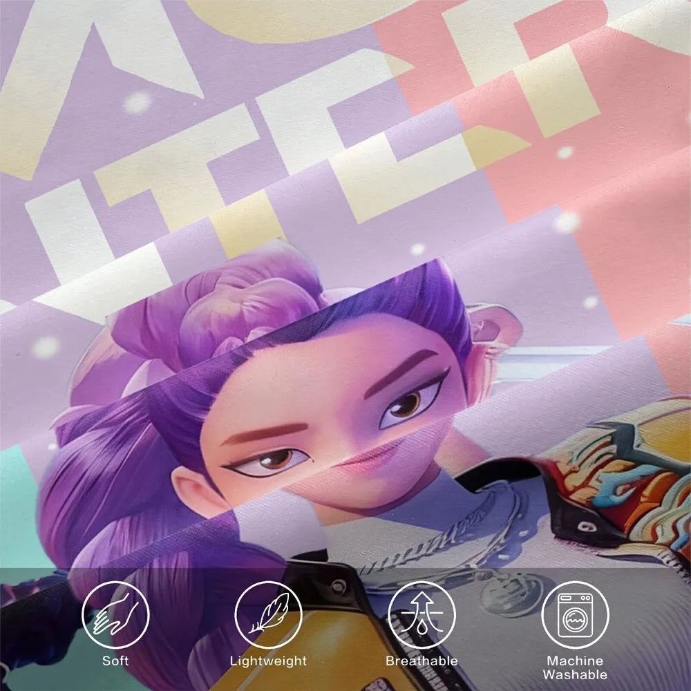 K-POP Demon Hunters Girl Group Anime Bedding Set