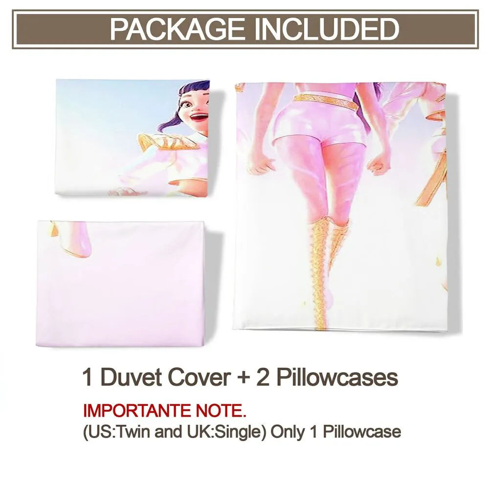 K-POP Demon Hunters Girl Group Pastel Anime Bedding Set