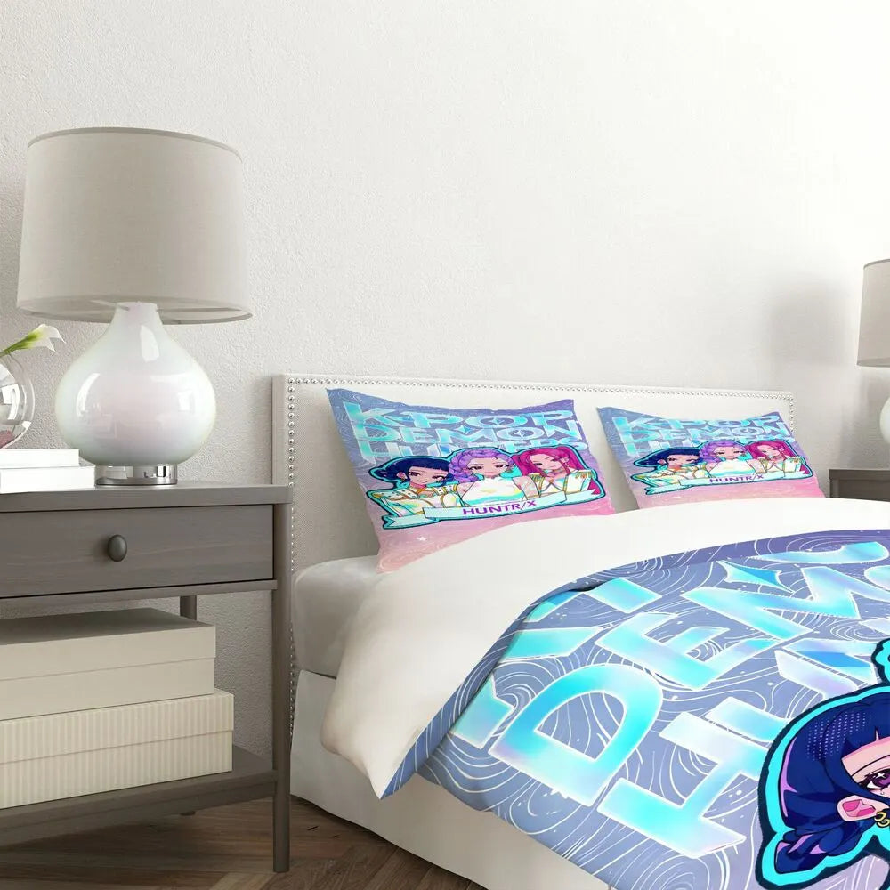 K-POP Demon Hunters HUNTR/X Anime-Style Bedding Set