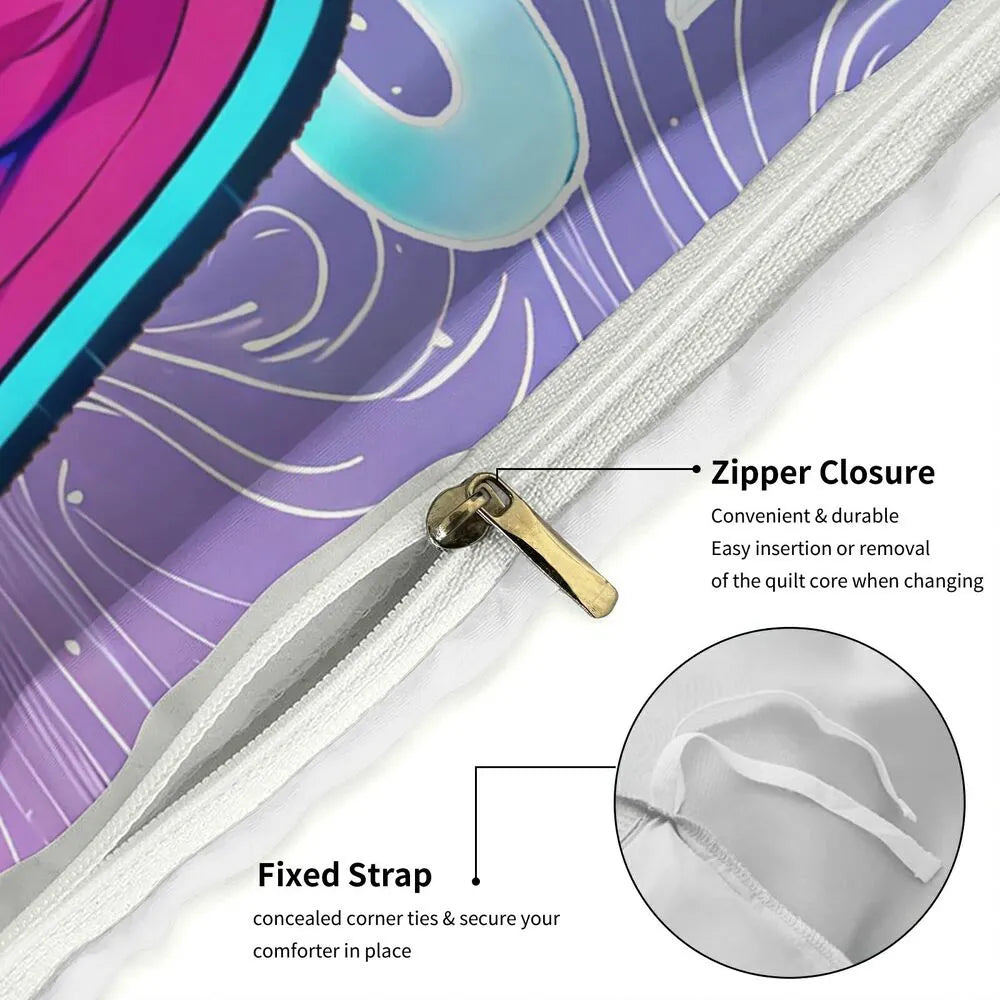 K-POP Demon Hunters HUNTR/X Anime-Style Bedding Set