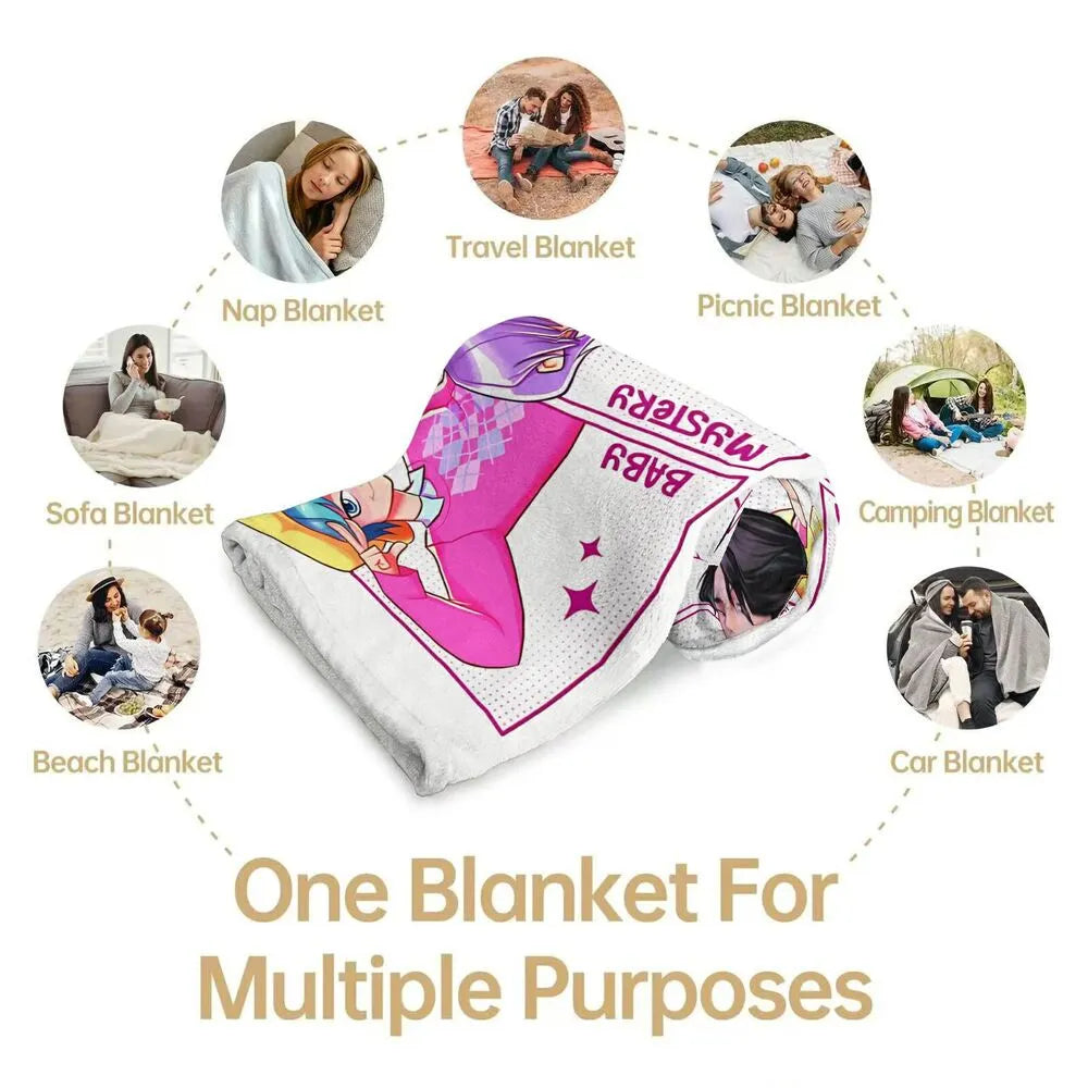 K-POP Demon Hunters Inspired SAJA Boys Anime Characters Multipurpose Throw Blanket