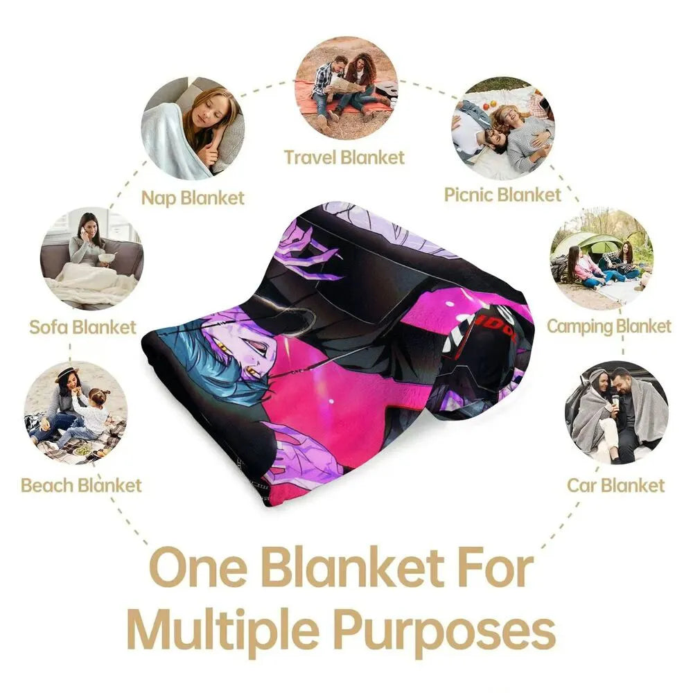 K-POP Demon Hunters Inspired SAJA Boys Anime Characters Multipurpose Throw Blanket